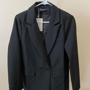 Black Blazer- L, with shoulder pads